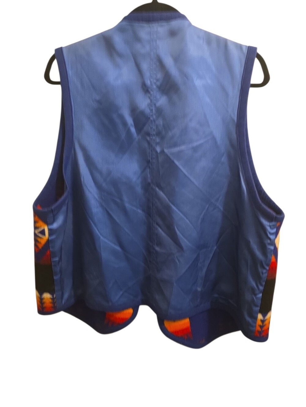 Aztec Pattern Wool Vest - Blue/Multicolor - Picture 2 of 5